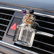 Glass Empty Refillable Perfume Bottles Car Air Vent Clips, Cute Automotive Interior Trim, Purple, Packing: 6x6x6cm(PW-WG75493-05)