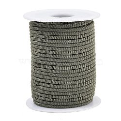 Nylon Threads, Milan Cords/Twisted Cords, Slate Gray, 3mm, about 21.87 yards(20m)/roll(NWIR-P018-48)