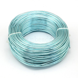 Round Aluminum Wire, Bendable Metal Craft Wire, Flexible Craft Wire, for Beading Jewelry Doll Craft Making, Pale Turquoise, 17 Gauge, 1.2mm, 140m/500g(459.3 Feet/500g)(AW-S001-1.2mm-24)
