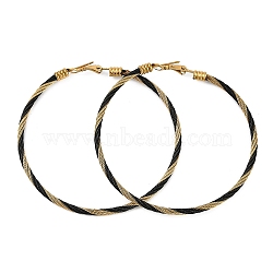 Ion Plating(IP) 304 Stainless Steel Ring Hoop Earrings for Women, Golden, 61x4mm(EJEW-M023-08E)