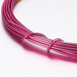 Round Aluminum Craft Wire, for Beading Jewelry Craft Making, Camellia, 18 Gauge, 1mm, 10m/roll(32.8 Feet/roll)(AW-D009-1mm-10m-05)