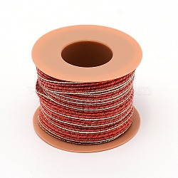 Jute Cords, Garment Accessories, Red, 7mm, 10m/roll(OCOR-TAC0012-02B)