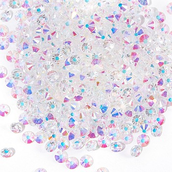 Glass Rhinestone Flat Back  Cabochons, Nail Art Decoration Accessories, Diamond, Crystal AB, SS6, 1.9~2x1mm, about 1440pcs/bag