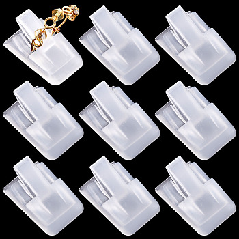 39Pcs Plastic Ring Holder, Ring Display Stand, Rectangle, Clear, 2.4x1.65x1cm
