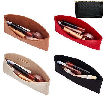 WADORN 4Pcs 4 Colors Felt Purse Organizer Insert, Mini Envelope Handbag Shaper Liner, Bag Accessories, Rectangle, Mixed Color, 22x12.5x1.3cm, 1pc/color