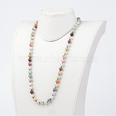 Natural Flower Amazonite Necklaces(NJEW-D264-01)-3
