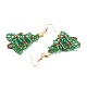 Glass Seed Beads Christmas Tree Dangle Earrings(EJEW-JE04482)-3