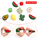 12Pcs 6 Style Food Grade Eco-Friendly Silicone Beads(SIL-CA0001-32)-6