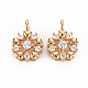 Rack Plating Brass Micro Pave Clear Cubic Zirconia Pendants(KK-T060-49-RS)-2