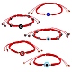 5pcs 5 styles de bracelets de perles tressés en fil de nylon réglables(BJEW-SZ0001-50)-1
