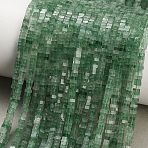 Natural Green Strawberry Quartz Beads Strands, Square, Heishi Beads, 2.5x2.5x1.5mm, Hole: 0.7mm, about 263pcs/strand, 14.96''(38cm)(GG-CBA2498-C03-01)