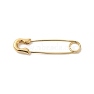 304 Stainless Steel Safety Pins, Real 14K Gold Plated, 33x8x2.5mm, Hole: 4.5mm(STAS-L022-404G)