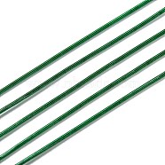 French Wire Gimp Wire, Flexible Round Copper Wire, Metallic Thread for Embroidery Projects and Jewelry Making, Dark Green, 18 Gauge(1mm), 10g/bag(TWIR-Z001-04M)