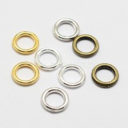Alloy Round Rings, Soldered Jump Rings, Closed Jump Rings, Mixed Color, 18 Gauge, 7x1mm, Hole: 4.5mm, Inner Diameter: 4mm(X-PALLOY-P119-04)