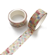 DIY Scrapbook, Decorative Adhesive Tapes, Tartan, 15mm, 10m/roll(PW-WG41509-10)