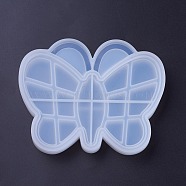 Silicone Storage Box Molds, Resin Casting Molds, For UV Resin, Epoxy Resin Jewelry Making, Butterfly, White, 120x153x9mm, 108x153x20.5mm(DIY-F035-06E)