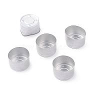 (Defective Closeout Sale: Deformation), Aluminum Candle Cups, Empty Case Containers, for Candle Making, Silver, 3.7~3.9x2.5cm, Inner Diameter: 3.8cm(AJEW-XCP0001-52)