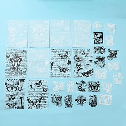 30Pcs 15 Styles Butterfly Theme Scrapbook Paper Kits, Including Scrapbook Paper and Self-Adhesive Stickers, for DIY Album Scrapbook, Greeting Card, Mixed Color, 4.5~14x4.4~10x0.01cm, 1pc/color, 2 colors/style(DIY-D075-09)