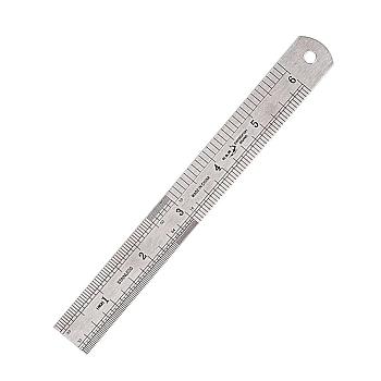 Stainless Steel Rulers, Gray, 17x1.9x0.05cm