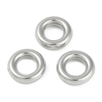 CCB Plastic Linking Rings, Donut, Platinum, 15x4mm, Inner Diameter: 8mm