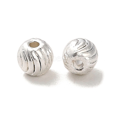 Silver Round Alloy Beads