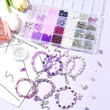 DIY-Kits zum Herstellen von Armbändern aus Glas(DIY-FS0007-17)-8