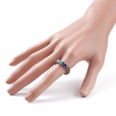 Glass Braided Bead Finger Ring for Women(RJEW-JR00467-03)-3