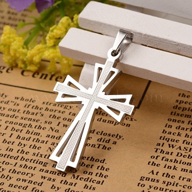 Stainless Steel Color Cross Stainless Steel Pendants