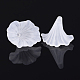 Perles de fleurs en acrylique transparent mat de couleur blanche(X-BSF796)-2