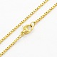 Unisex 304 Stainless Steel Box Chain Necklaces(STAS-O037-71G)-1