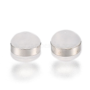 Brass Rings Silicone Ear Nuts, Frosted, Earring Backs, Silver, 5.7x5.7x4.5mm, Hole: 1mm(SIL-N003-04S)