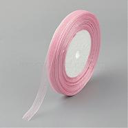 Organza Ribbon, Pearl Pink, 5/8 inch(15mm), 50yards/roll(45.72m/roll), 10rolls/group, 500yards/group(457.2m/group).(ORIB-15mm-Y041)