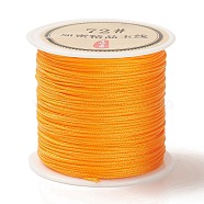 50 Yards Nylon Chinese Knot Cord, Nylon Jewelry Cord for Jewelry Making, Orange, 0.8mm(NWIR-C003-01A-24)