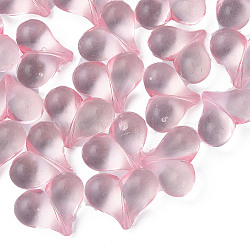 Transparent Acrylic Beads, Heart, Pink, 17.5x22x10mm, Hole: 1.4mm, about 260pcs/500g(MACR-S373-70-B07)