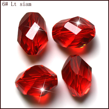 Imitation Austrian Crystal Beads, Grade AAA, Faceted, Bicone, Red, 10x13mm, Hole: 0.9~1mm