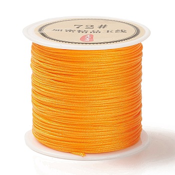 50 Yards Nylon Chinese Knot Cord, Nylon Jewelry Cord for Jewelry Making, Orange, 0.8mm