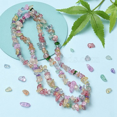 Baking Painted Crackle Glass Beads Strands(G-YWC0001-01)-5