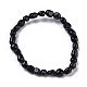 Эластичные браслеты из бусин из натурального черного турмалина(BJEW-K213-36)-2