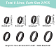 16Pcs 8 Size 201 Stainless Steel Textured Plain Band Rings Set for Women(RJEW-UN0002-77EB)-4