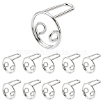 10Pcs Adjustable Brass Rings, Platinum, 14x8mm, Inner Diameter: 12~13mm, 10pc/set(RJEW-CJ0001-01P)