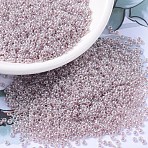 MIYUKI Round Rocailles Beads, Japanese Seed Beads, 11/0, (RR542) Light Mauve Ceylon, 2x1.3mm, Hole: 0.8mm, about 1111pcs/10g(X-SEED-G007-RR0542)