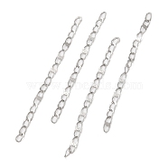 304 Stainless Steel End Chains, Chain Extenders, Soldered, Stainless Steel Color, 58x2.5mm(STAS-A085-01B-P)