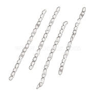 Non-Tarnish 304 Stainless Steel End Chains, Chain Extenders, Soldered, Stainless Steel Color, 58x2.5mm(STAS-A085-01B-P)