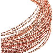 Twisted Round Bare Copper Wire, Raw Bare Copper Wire, Raw(Unplated), 20 Gauge, 0.8mm, 7m/roll(CWIR-WH0009-04C)