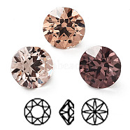 K9 Glass Rhinestone Cabochons, Point Back & Back Plated, Faceted, Diamond, Mixed Color, 8x6mm(RGLA-M016-C01-D)