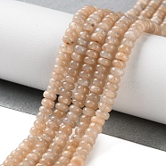 Natural Sunstone Beads Strands, Rondelle, 4~4.5x2~2.5mm, Hole: 1.2mm, about 155~163pcs/strand, 15.16''~15.35''(38.5~39cm)(G-K343-C35-01)