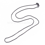 Brass Venetian Chain, Box Chain Necklaces, with Lobster Claw Clasps, Long-Lasting Plated, Gunmetal, 16.53 inch(42cm), 1mm(NJEW-E151-02B)