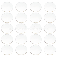 Flat Round Acrylic Chassis Display Pedestals, for Toy Model Display, Clear, 60x2mm, 20pcs/box(DIY-FG0005-55A)