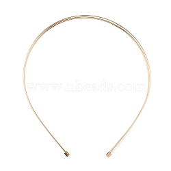 Alloy Double Hair Band Findings, Light Gold, 137x119x4mm(AJEW-WH0304-25B-LG)