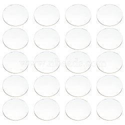 Flat Round Acrylic Chassis Display Pedestals, for Toy Model Display, Clear, 60x2mm, 20pcs/box(DIY-FG0005-55A)